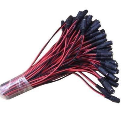 5.5x2.1mm Pigtail Manlijk Vrouwelijk DC-kabel voor CCTV-camera LED-lampen 12V kopergeleider