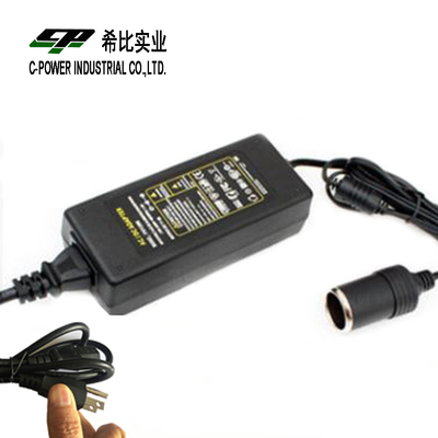 Moderne 60W autoadapter DC 12V naar AC 220V met Desktop verbinding 12VDC 5A stroomtoevoer