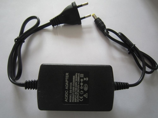 24W 24V 1A 12V 2A AC/DC Desktop Power Adapter met zwarte uitgangsspanning 24VDC