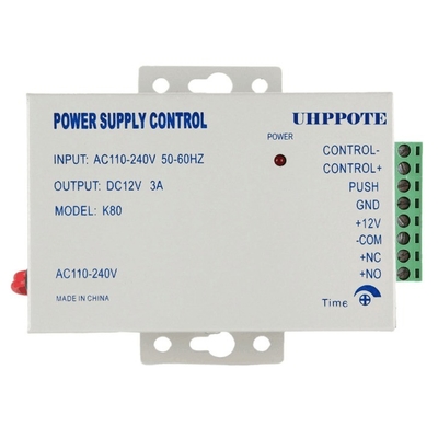 K80 AC 110-240V tot DC12v 3A 36w Stroomvoorziening voor toegangscontrolesysteem voor deuren Uitgangsvermogen 1 50W