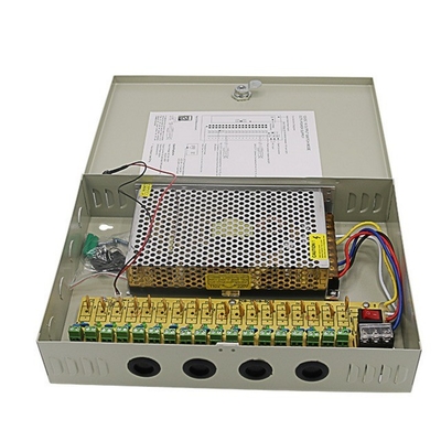C-Power 2KG PTC Fuse 18CH Security Camera Power Supply Box DC 12V 20A voor DVR CCTV