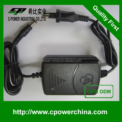 Zwart-wit 12V 2A 24V 1A voedingsadapter voor LED-strooklicht DC-uitgangstype