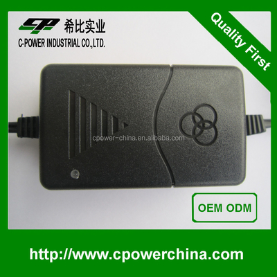Zwart-wit 12V 2A 24V 1A voedingsadapter voor LED-strooklicht DC-uitgangstype