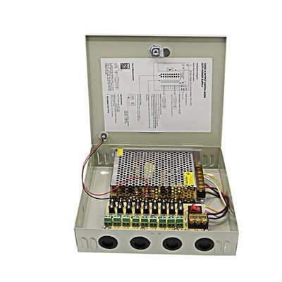 Versatile Input Voltage 9 Channel CCTV Power Supply 12VDC 120W 10A voor uw bedrijf