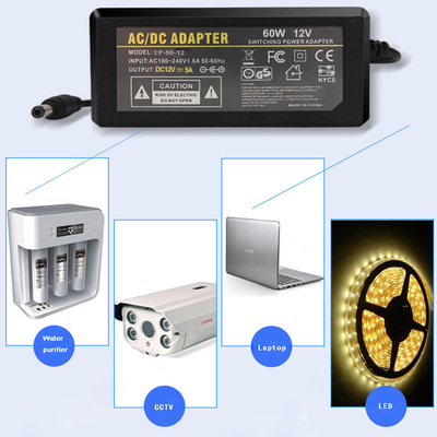 Beste keuze 60W AC DC stroomvoorziening met 220V Input Spanning 12V 3A/4A 24V 2A/3A 12V 5A