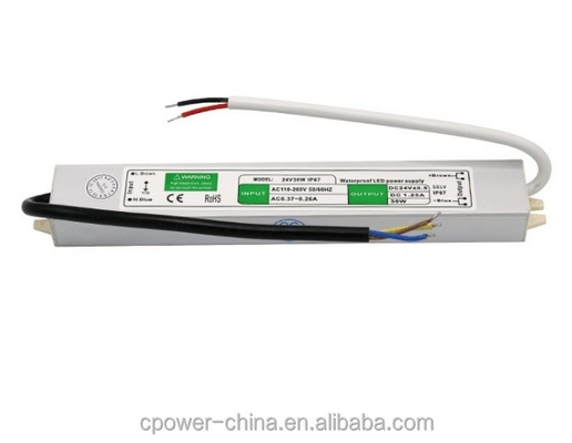 30W DC 24V 12V LED witte strook bestuurder transformator module IP67 waterdicht voedingsadapter
