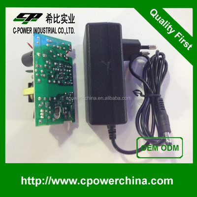 DC-uitgang 12v 2a 24v 1a 24w TS-1012C AC/DC-adapter/stroom met CE-certificaat