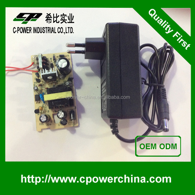 DC-uitgang 12v 2a 24v 1a 24w TS-1012C AC/DC-adapter/stroom met CE-certificaat