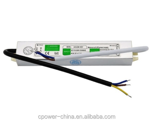 20W LED-stroomvoorziening Driver Transformer Adapter voor LED Strip IP67 Waterdicht 12V 24V
