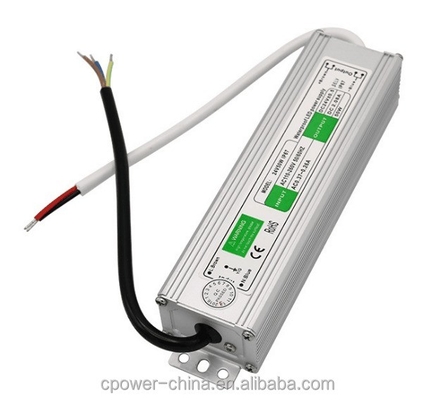 Zilveren Wit 24v DC Waterdicht Elektronisch 50W LED Driver 100w 25w IP67 Voeding Transformer