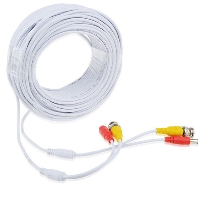 DVR CCTV-bewakingsdraad Wit BNC-videokabel met coaxial BNC-male aansluiting