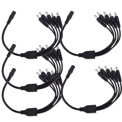 4 Pack 5 Way Channel DC Power Splitter Cable voor CCTV beveiligingscamera CE-certificaat