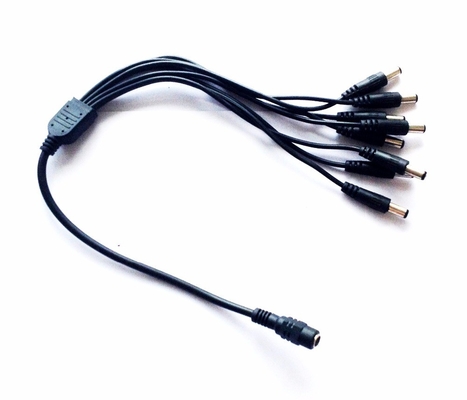 Stroomvoorziening 5.5*2.1 DC-connector met open draadkabel en multi-core PVC-mantel