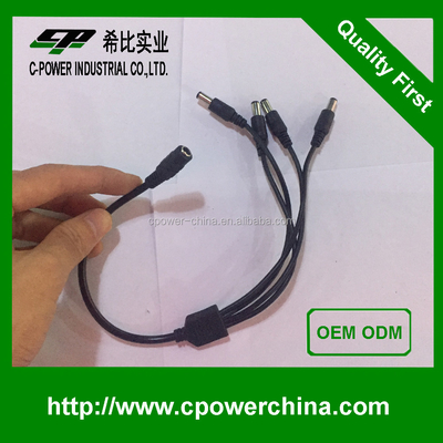 Stroomvoorziening 5.5*2.1 DC-connector met open draadkabel en multi-core PVC-mantel