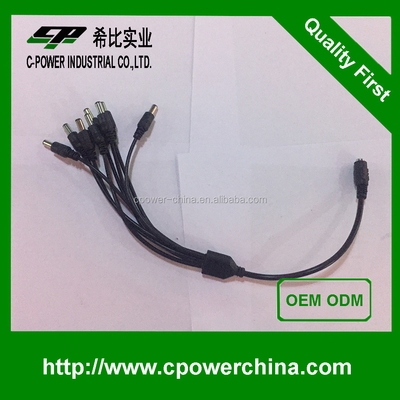 Stroomvoorziening 5.5*2.1 DC-connector met open draadkabel en multi-core PVC-mantel