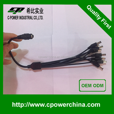 Stroomvoorziening 5.5*2.1 DC-connector met open draadkabel en multi-core PVC-mantel