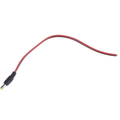 DC 5.5*2.5mm 5525 30cm Mannelijke Power Jack Plug Koperen kabel Draadkabel met IEC Vrouwelijk eindtype