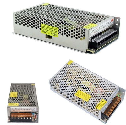 12V uitgangsspanning 200w dc 24v 8a 12v 16a 12v 16 amp voedingsbron met zilveren afwerking