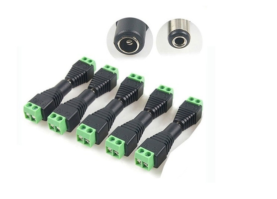 DC 5.5 x 2.1 mm Power Male Jack Adapter Cable Plug Connector voor CCTV / LED Geslacht Vrouwelijk