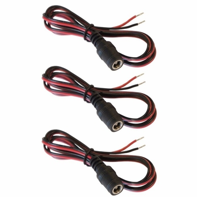 Koperkern 2.1 mm x 5.5 mm DC Vrouwelijke aansluiting voor het openen van lege draad Adapter voor 12V / 9V Spanning