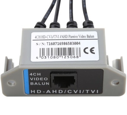 - 4CH HD passieve video Balun Transceiver BNC naar UTP RJ45 CCTV via Twisted Pairs