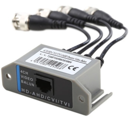 - 4CH HD passieve video Balun Transceiver BNC naar UTP RJ45 CCTV via Twisted Pairs