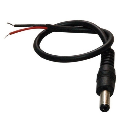 30 cm koperen geleider gelijkstroomkracht mannelijke stekker pigtail kabel voor telecommunicatiebewaking