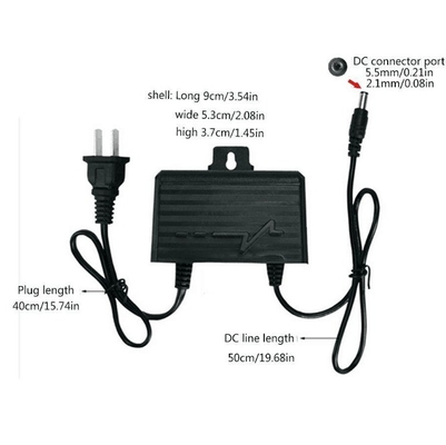 AC 100-240v 50-60hz Input Black Shell 12v2a stroomadapter voor buitentoepassingen