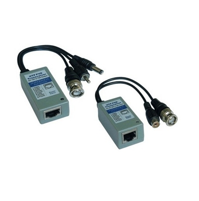 CCTV-systeem ABS Plastic POE Video Balun Netwerk Transceiver met Video Audio Power Connectors