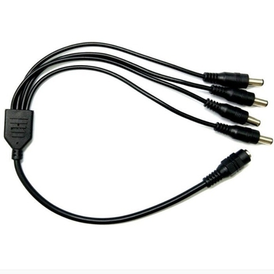 Koperen geleider lage spanning 2.1 * 5,5 mm CCTV beveiligingscamera Power Splitter kabel met schakelaar