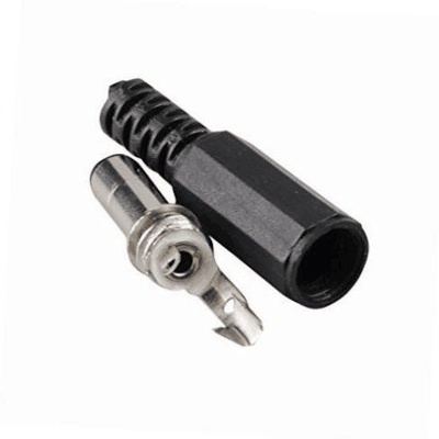 Zwart 5,5 mm x 2,1 mm Man DC Power Plug Jack Solder Connector Adapter voor geslacht