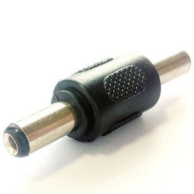 Mannelijke-tot-mannelijke koppelverbindingsadapter voor zwarte stroomstroomstop 5.5x2.1mm transformator