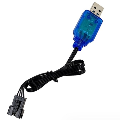 ABS-materiaal SM-4P-connector Li-ion-batterijoplader met USB-kabel en bescherming