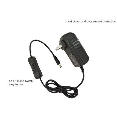 12VDC 12W 24W 1A 2A LED-voedingsadapter met op- en uitschakelaar CE-gecertificeerde AU/US/UK/EU-plug