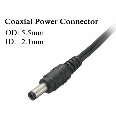 Kleine grootte 12V 1A 12W 1000mA DC-stroomadapter met inline aan/uit schakelaar voor LED-licht CCTV