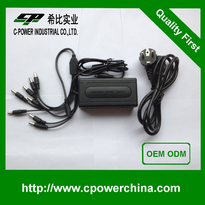 12VDC 5A 4 poorten 8 poorten Multiple Output Power Adapter met 85% efficiëntie door C-Power