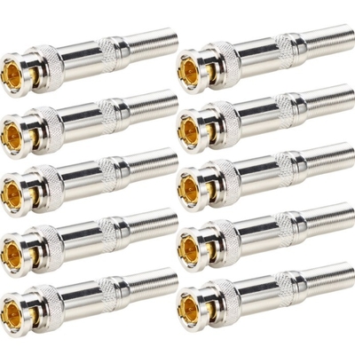 Superieure zilveren BNC-male aansluiting Plug Adapter voor audio-video-kabel Geen las
