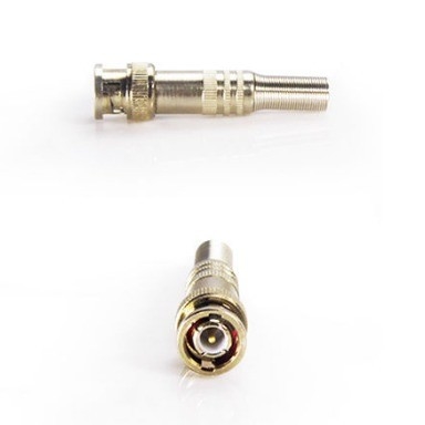 Superieure zilveren BNC-male aansluiting Plug Adapter voor audio-video-kabel Geen las