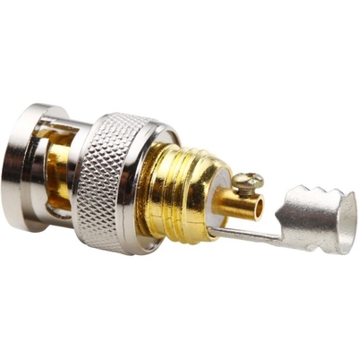 Superieure zilveren BNC-male aansluiting Plug Adapter voor audio-video-kabel Geen las