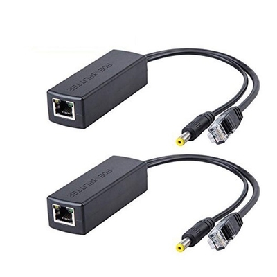Home Security Active POE Splitter 48V tot 12V 1A-2A IEEE802.3af met Ethernet-module