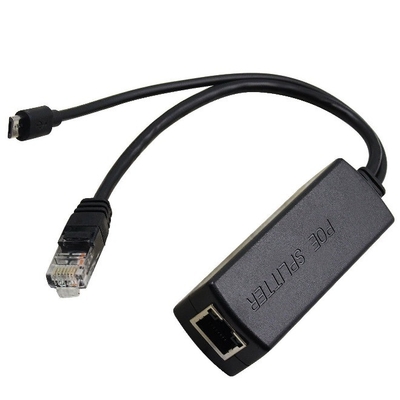 2.4a Current Black Power Over Ethernet Kit voor Raspberry Pi 3 Board Injector Splitter