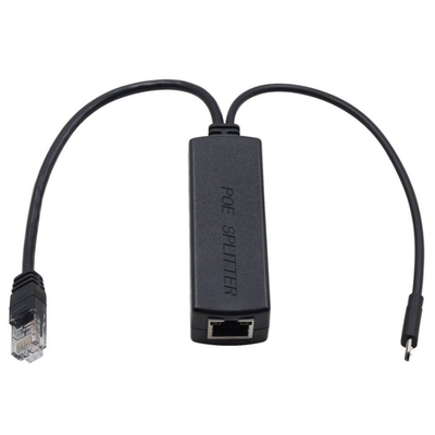 2.4a Current Black Power Over Ethernet Kit voor Raspberry Pi 3 Board Injector Splitter