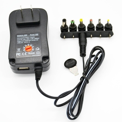 30W universele adapter verstelbare schakelstroomadapter met uitgangsvermogen 1-36W