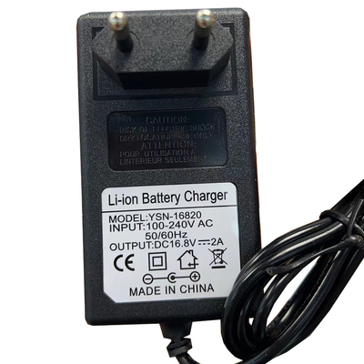 CE FCC ROHS gecertificeerd 16,8V 2A lithium-ion batterij oplader voor C-Power Power Adapter