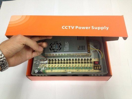 18 kanalen stroomvoorziening voor CCTV-camera binnen 12V 10A gelijkstroominvoerspanning