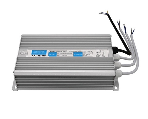 24V gelijkstroom zilver waterdicht LED-drivertransformer IP67 CE-goedkeuring Voeding 250W