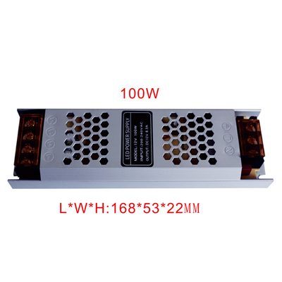 188*47*35mm Zilveren Slim Schakelstroomvoorziening voor LED-licht C-Power 12V 100W Uitgang