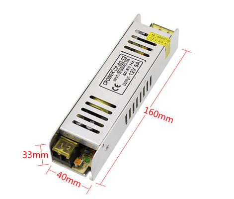 Constantspanningsuitgang LED-lamp 12v dc 5a 60w Super Slim Long Thin Switch Power Supply