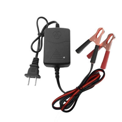 12V 1A motorfiets-accu-oplader met een ingangsspanning en stroom van 100-240V/0,6A