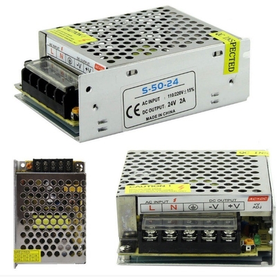 Single Output 24V DC 1.8A 2A stroomvoorziening voor LED Strip C-Power Rosh 110V 220V Schakelaar